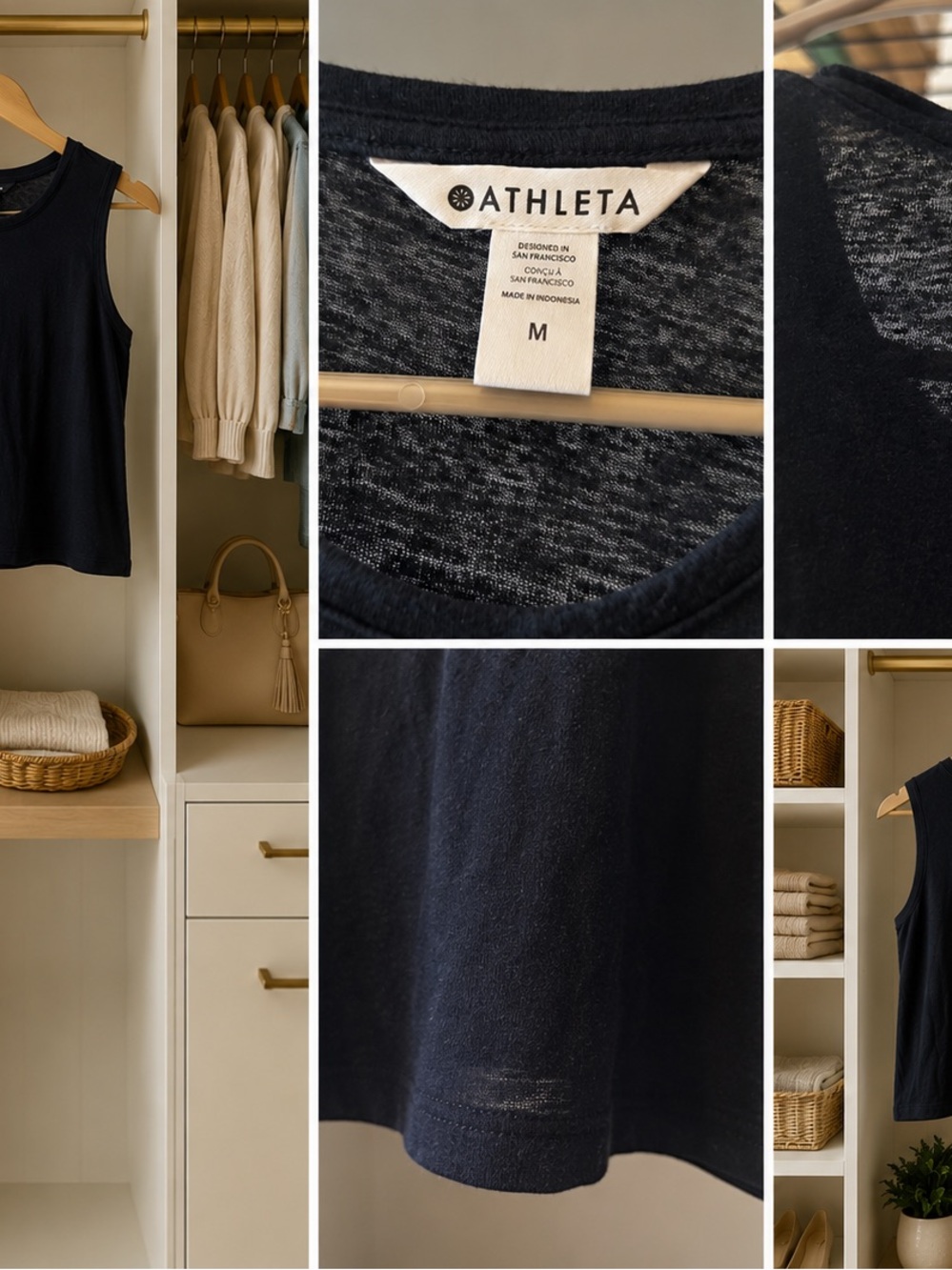 Athleta Navy  Sleeveless Tank Top